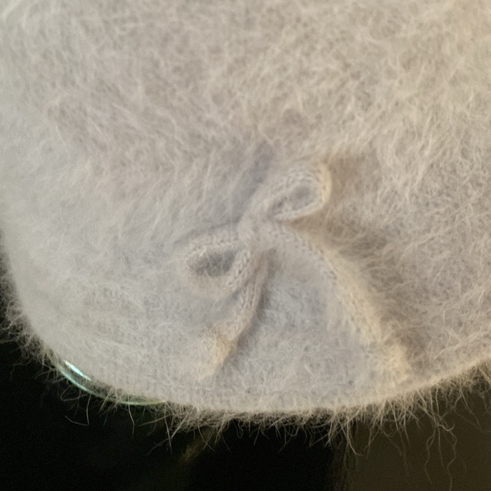 Angora Rabbit Hair Blend Bucket Hat in Soft Silver - Picture 14 of 15